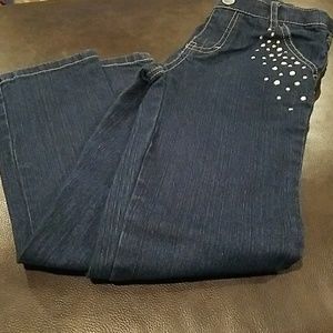 Gymboree Girls jeans with gold embroidery - Size 7